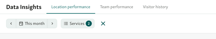 Location performance - Filters