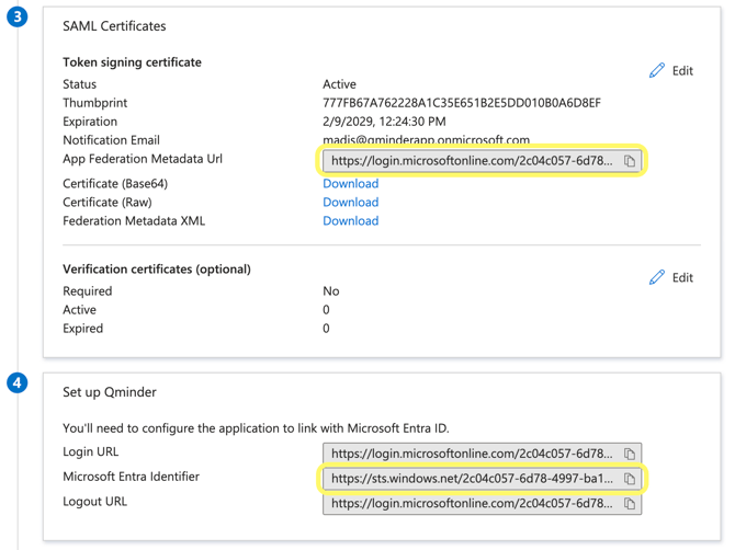 6 Entra - Copy SAML details