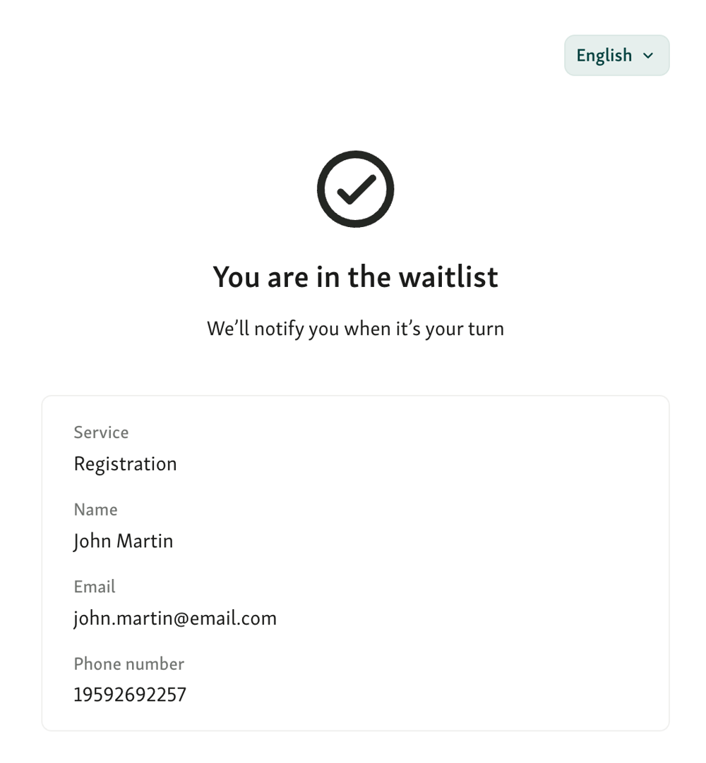 Virtual queuing with remote sign-in