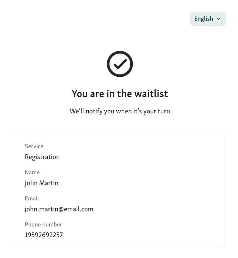 Virtual queuing with remote sign-in
