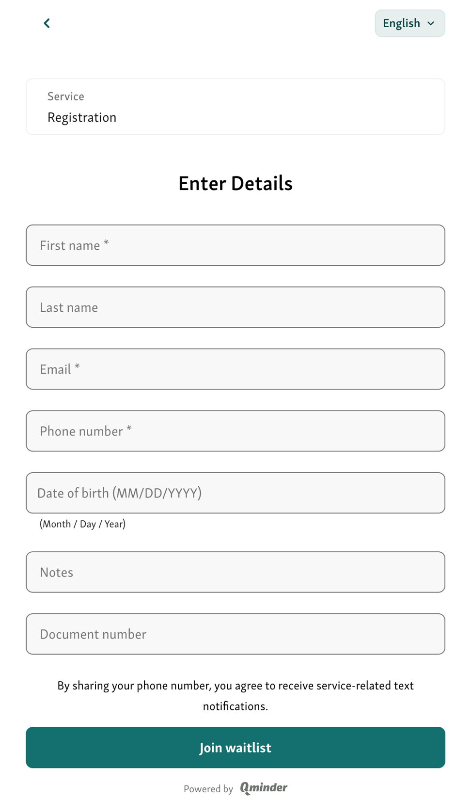 Virtual queuing with remote sign-in